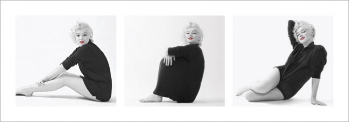 Marilyn Monroe Sweater Triptych Art Print 95x33cm