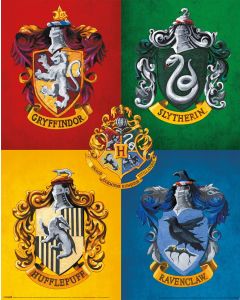 Harry Potter Huismerken Poster 40x50cm