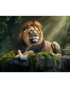 Jungle Lion Art Print 40x50cm