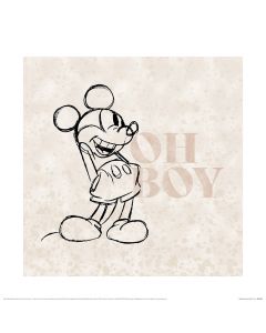 Mickey Mouse Oh Boy Art Print 40x40cm