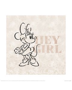 Minnie Mouse Hey Girl Art Print 40x40cm