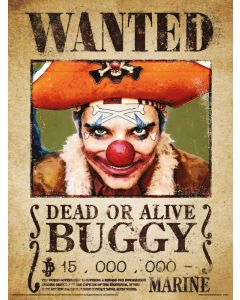One Piece Live Action Buggy Wanted Art Print 30x40cm