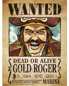 One Piece Live Action Gold Roger Wanted Art Print 30x40cm