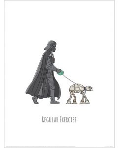 Star Wars Vader's Boredom Busting Ideas Regular Exercise Art Print 30x40cm