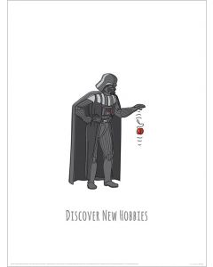 Star Wars Vader's Boredom Busting Ideas Discover New Hobbies Art Print 30x40cm