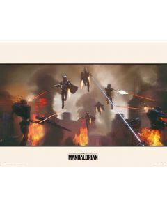 Star Wars The Mandalorian Assemble Art Print 30x40cm