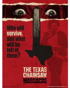 Texas Chainsaw Massacre Newsprint Art Print 30x40cm