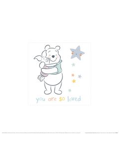 Winnie The Pooh You Are So Loved Art Print 30x30cm