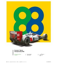 Ayrton Senna San Marino GP 1988 Art Print 30x40cm