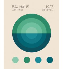 Bauhaus Blue Circle Kunstdruk 40x50cm