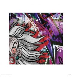 Cruella Deville Graffiti Art Print 40x40cm