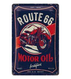Route 66 Motor Oil Wandplaat 20x30cm