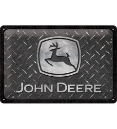 John Deere Diamond Plate Black Wandplaat 20x30cm