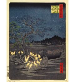 Hiroshige Fox Fires Art Print 30x40cm