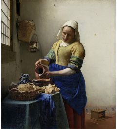 Schilderij Het Melkmeisje van Johannes Vermeer op maat gemaakt