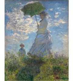 Schilderij Vrouw Met Een Parasol van Claude Monet op maat gemaakt
