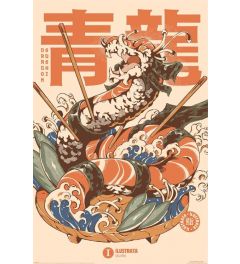 Illustrata Dragon Sushi Poster 61x91.5cm