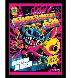 Ingelijste Poster Stitch Comic Hero 30x40cm