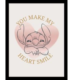 Ingelijste Poster Stitch Heart Smile 30x40cm