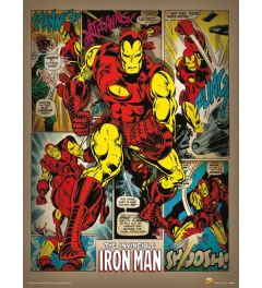 Iron Man Retro Art Print 30x40cm