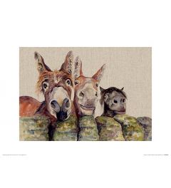 Johnny, Freckles & Halfpint Art Print Jane Bannon 30x40cm