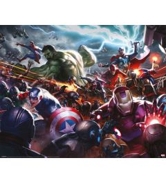 Marvel Future Fight Heroes Assault Poster 40x50cm