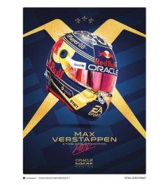 Max Verstappen Wereldkampioen 2023 Helm Art Print 30x40cm