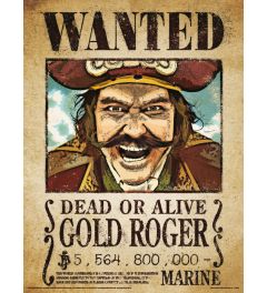 One Piece Live Action Gold Roger Wanted Art Print 30x40cm