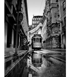 Lisbon Tram Reflection Kunstdruk