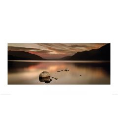 Ian Winstanley Ullswater Rocks Art Print 50x100cm