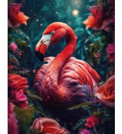 Rosey Flamingo Art Print 40x50cm
