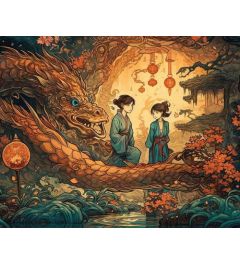 China Garden Adventure Art Print 40x50cm