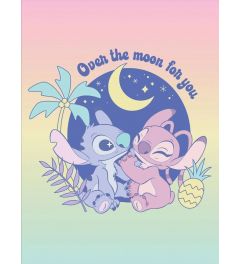 Stitch Over the Moon Art Print 30x40cm