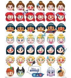 Disney Poster Emoji Princess Emotions 40x50cm