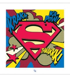 Superman Pop Art Schild Poster 40x40cm