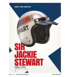 Sir Jackie Stewart Helm 1969 Art Print 30x40cm