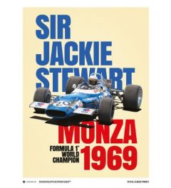 Sir Jackie Stewart Monza Victory 1969 Art Print 30x40cm