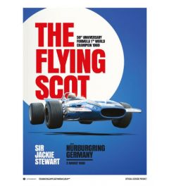 Sir Jackie Stewart The Flying Scot 1969 Art Print 30x40cm
