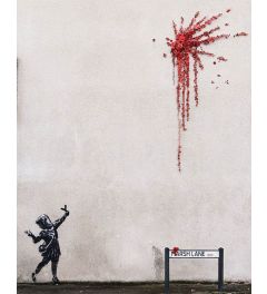 Sling Shot Girl Banksy Art Print 40x50cm