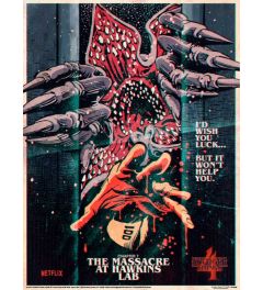 Stranger Things Massacre At Hawkins Lab Art Print 30x40cm