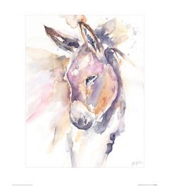 Thoughtful Donkey Art Print Jennifer Rose 40x50cm