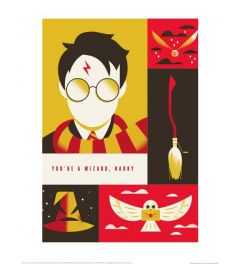 WB Art of the 100th You're a Wizard Harry Art Print 30x40cm