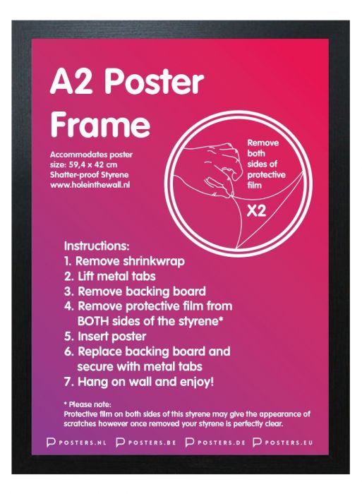 A2 Zwart Hout | Posters.be