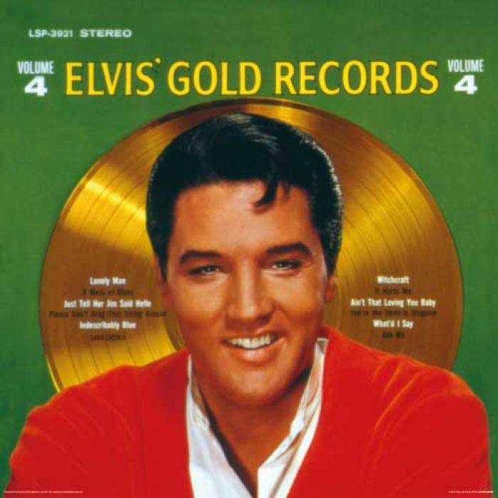 Elvis Presley Gold Record Album Cover 30.5x30.5cm